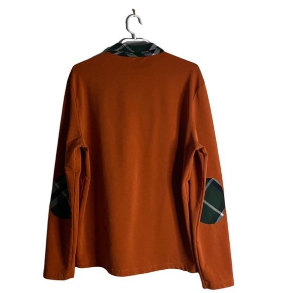 Bedo Homme Orange Long Sleeve Plaid Collar Shirt - Picture 8 of 9